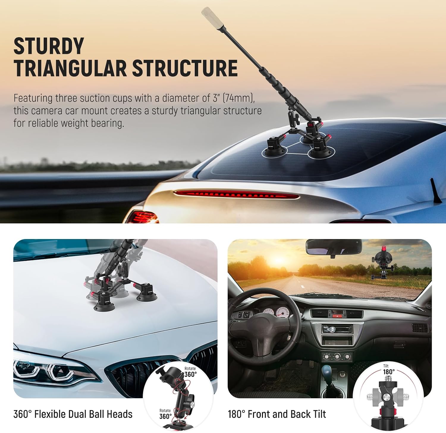 Supporto per auto NEEWER con t - Insta360 Camera X4 recensione e prezzo